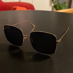 Dior Stellaire 1 Blue & Gold Square Sunglasses